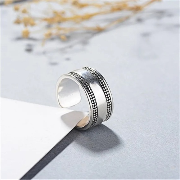 Retro 925 Sterling Silver Band Ring - Picture 9 of 11